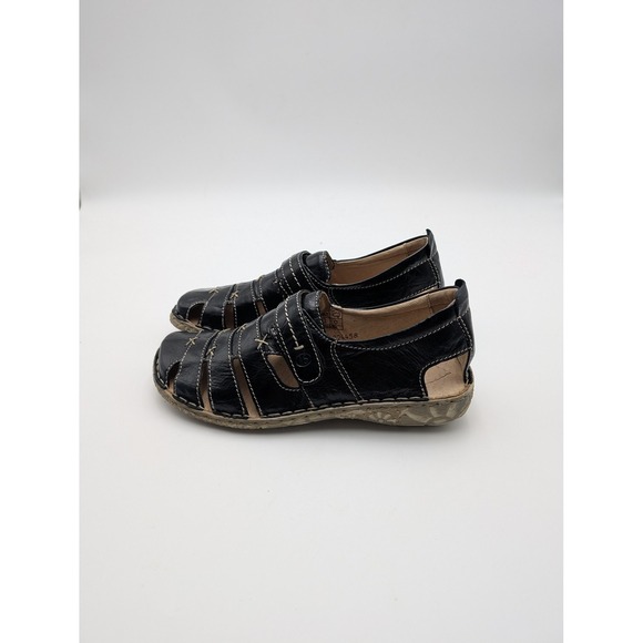 Tonga 25 | Women Josef Seibel Fisherman Sandals Womens Size 6.5 Black Leather Comfort 224458